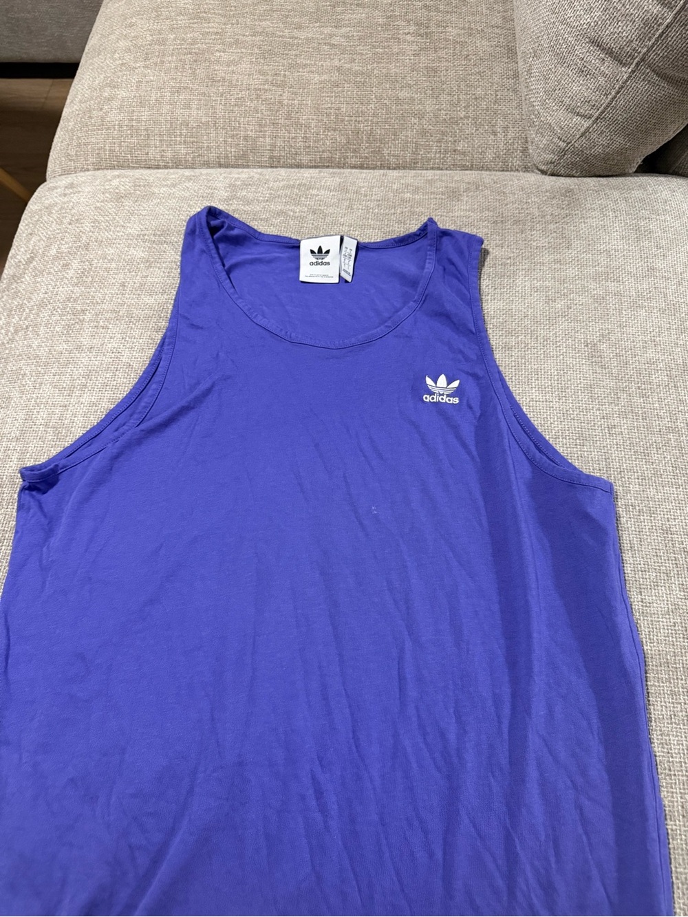 adidas Purple Trefoil Tank Top